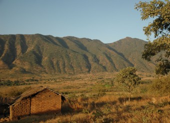 A traditional brick home near alluvial fans coming off of a fault splay in the Rukwa Rift Basin of the East African Rift System. 